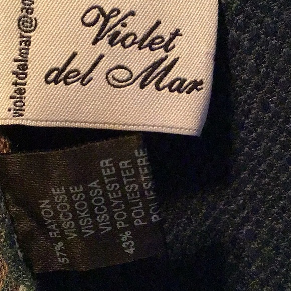 Italian Blue/Copper/Brown/White Plaid Long Scarf - Picture 2 of 5